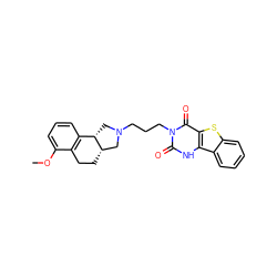 COc1cccc2c1CC[C@H]1CN(CCCn3c(=O)[nH]c4c(sc5ccccc54)c3=O)C[C@@H]21 ZINC000013807856