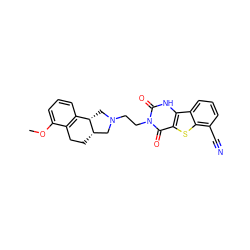 COc1cccc2c1CC[C@H]1CN(CCn3c(=O)[nH]c4c(sc5c(C#N)cccc54)c3=O)C[C@@H]21 ZINC000013807891