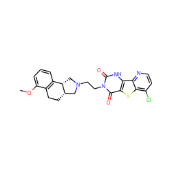 COc1cccc2c1CC[C@H]1CN(CCn3c(=O)[nH]c4c(sc5c(Cl)ccnc54)c3=O)C[C@@H]21 ZINC000013807907