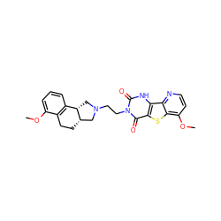 COc1cccc2c1CC[C@H]1CN(CCn3c(=O)[nH]c4c(sc5c(OC)ccnc54)c3=O)C[C@@H]21 ZINC000013807909