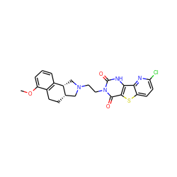 COc1cccc2c1CC[C@H]1CN(CCn3c(=O)[nH]c4c(sc5ccc(Cl)nc54)c3=O)C[C@@H]21 ZINC000013807903