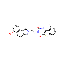 COc1cccc2c1CC[C@H]1CN(CCn3c(=O)[nH]c4c(sc5cccc(C)c54)c3=O)C[C@@H]21 ZINC000013807887