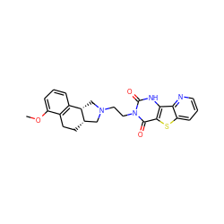 COc1cccc2c1CC[C@H]1CN(CCn3c(=O)[nH]c4c(sc5cccnc54)c3=O)C[C@@H]21 ZINC000025422025