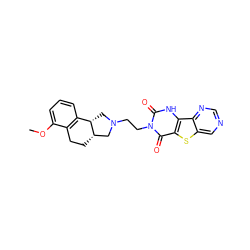 COc1cccc2c1CC[C@H]1CN(CCn3c(=O)[nH]c4c(sc5cncnc54)c3=O)C[C@@H]21 ZINC000013807899