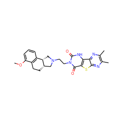 COc1cccc2c1CC[C@H]1CN(CCn3c(=O)[nH]c4c(sc5nc(C)c(C)nc54)c3=O)C[C@@H]21 ZINC000013807913