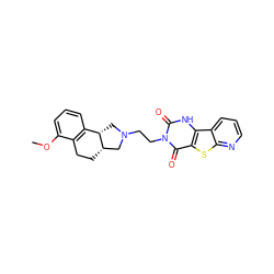 COc1cccc2c1CC[C@H]1CN(CCn3c(=O)[nH]c4c(sc5ncccc54)c3=O)C[C@@H]21 ZINC000013807893