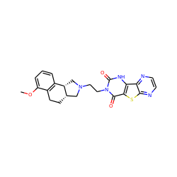 COc1cccc2c1CC[C@H]1CN(CCn3c(=O)[nH]c4c(sc5nccnc54)c3=O)C[C@@H]21 ZINC000013807901