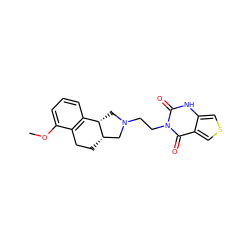 COc1cccc2c1CC[C@H]1CN(CCn3c(=O)[nH]c4cscc4c3=O)C[C@@H]21 ZINC000013863021