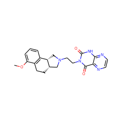 COc1cccc2c1CC[C@H]1CN(CCn3c(=O)[nH]c4nccnc4c3=O)C[C@@H]21 ZINC000013863027