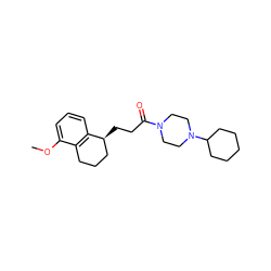COc1cccc2c1CCC[C@@H]2CCC(=O)N1CCN(C2CCCCC2)CC1 ZINC000045286369
