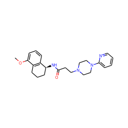 COc1cccc2c1CCC[C@@H]2NC(=O)CCN1CCN(c2ccccn2)CC1 ZINC000013757367