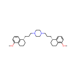 COc1cccc2c1CCC[C@H]2CCCN1CCN(CCC[C@H]2CCCc3c(OC)cccc32)CC1 ZINC000045291145