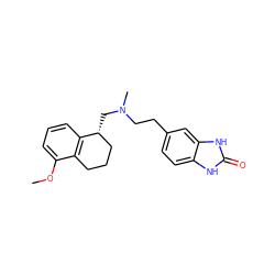 COc1cccc2c1CCC[C@H]2CN(C)CCc1ccc2[nH]c(=O)[nH]c2c1 ZINC000013761447