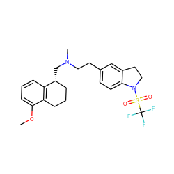 COc1cccc2c1CCC[C@H]2CN(C)CCc1ccc2c(c1)CCN2S(=O)(=O)C(F)(F)F ZINC000013761430