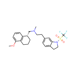 COc1cccc2c1CCC[C@H]2CN(C)CCc1ccc2c(c1)N(S(=O)(=O)C(F)(F)F)CC2 ZINC000013761436