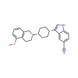 COc1cccc2c1CCN([C@H]1CC[C@@H](c3c[nH]c4ccc(C#N)cc43)CC1)C2 ZINC000100803735