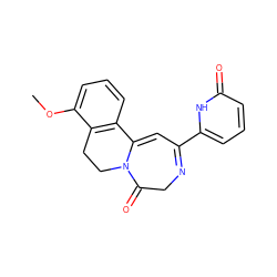 COc1cccc2c1CCN1C(=O)CN=C(c3cccc(=O)[nH]3)C=C21 ZINC000149099817