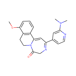 COc1cccc2c1CCN1C(=O)CN=C(c3ccnc(N(C)C)c3)C=C21 ZINC000149055636