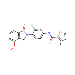 COc1cccc2c1CN(c1ccc(NC(=O)c3occc3C)cc1Cl)C2=O ZINC000653721451