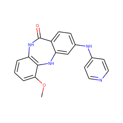 COc1cccc2c1Nc1cc(Nc3ccncc3)ccc1C(=O)N2 ZINC000063298068