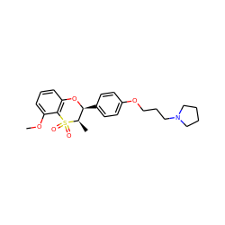 COc1cccc2c1S(=O)(=O)[C@H](C)[C@H](c1ccc(OCCCN3CCCC3)cc1)O2 ZINC000043019943