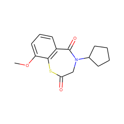 COc1cccc2c1SC(=O)CN(C1CCCC1)C2=O ZINC000027894287