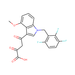 COc1cccc2c1c(C(=O)CC(=O)C(=O)O)cn2Cc1c(F)ccc(F)c1F ZINC000101714393