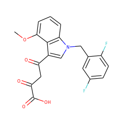 COc1cccc2c1c(C(=O)CC(=O)C(=O)O)cn2Cc1cc(F)ccc1F ZINC000101667297