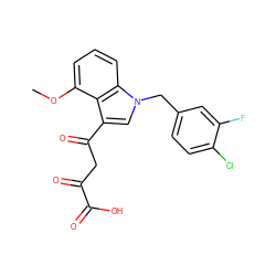 COc1cccc2c1c(C(=O)CC(=O)C(=O)O)cn2Cc1ccc(Cl)c(F)c1 ZINC000102163129
