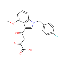 COc1cccc2c1c(C(=O)CC(=O)C(=O)O)cn2Cc1ccc(F)cc1 ZINC000101143213