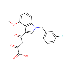 COc1cccc2c1c(C(=O)CC(=O)C(=O)O)cn2Cc1cccc(F)c1 ZINC000101718402