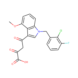 COc1cccc2c1c(C(=O)CC(=O)C(=O)O)cn2Cc1cccc(F)c1Cl ZINC000102152078