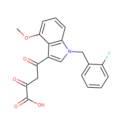 COc1cccc2c1c(C(=O)CC(=O)C(=O)O)cn2Cc1ccccc1F ZINC000101659098