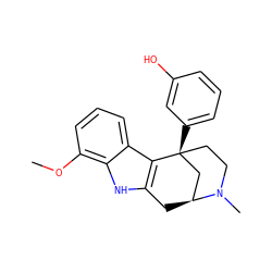 COc1cccc2c3c([nH]c12)C[C@H]1C[C@@]3(c2cccc(O)c2)CCN1C ZINC000100768794