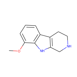 COc1cccc2c3c([nH]c12)CNCC3 ZINC000025963555