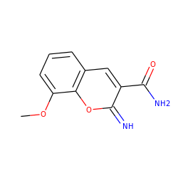 COc1cccc2cc(C(N)=O)c(=N)oc12 ZINC000000191859