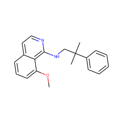 COc1cccc2ccnc(NCC(C)(C)c3ccccc3)c12 ZINC000034948862