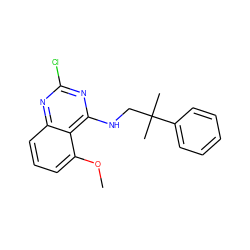 COc1cccc2nc(Cl)nc(NCC(C)(C)c3ccccc3)c12 ZINC000034949037