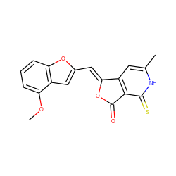 COc1cccc2oc(/C=C3\OC(=O)c4c3cc(C)[nH]c4=S)cc12 ZINC000040859907