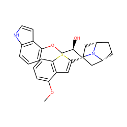 COc1cccc2sc([C@@H]3C[C@@H]4CC[C@H](C3)N4C[C@H](O)COc3cccc4[nH]ccc34)cc12 ZINC000100899661