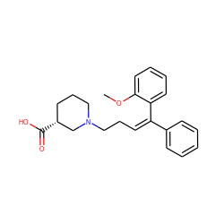 COc1ccccc1/C(=C\CCN1CCC[C@@H](C(=O)O)C1)c1ccccc1 ZINC000038495173