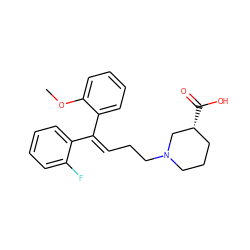 COc1ccccc1/C(=C\CCN1CCC[C@@H](C(=O)O)C1)c1ccccc1F ZINC000066258571