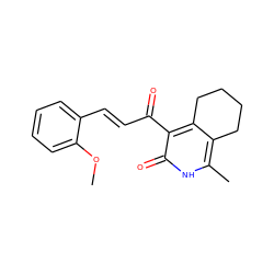 COc1ccccc1/C=C/C(=O)c1c2c(c(C)[nH]c1=O)CCCC2 ZINC000008577614