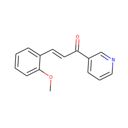 COc1ccccc1/C=C/C(=O)c1cccnc1 ZINC000005671171