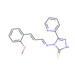 COc1ccccc1/C=C/C=N/n1c(-c2ccccn2)n[nH]c1=S ZINC000006166059