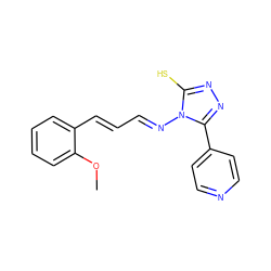 COc1ccccc1/C=C/C=N/n1c(S)nnc1-c1ccncc1 ZINC000002327699