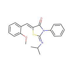 COc1ccccc1/C=C1\S/C(=N\C(C)C)N(c2ccccc2)C1=O ZINC000049125373