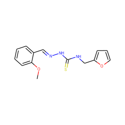 COc1ccccc1/C=N/NC(=S)NCc1ccco1 ZINC000013658785