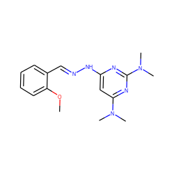 COc1ccccc1/C=N/Nc1cc(N(C)C)nc(N(C)C)n1 ZINC000004750977