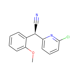 COc1ccccc1[C@@H](C#N)c1cccc(Cl)n1 ZINC000001403113